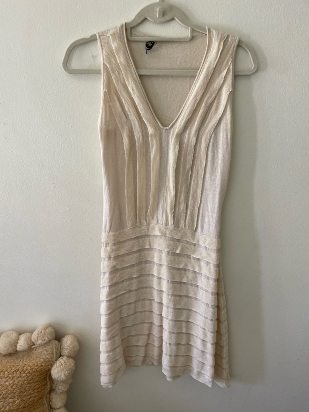 Nanette Lepore cream soft cotton size medium dress #summerdress #minimalist